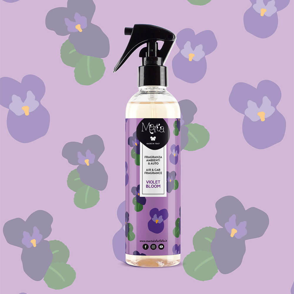 Marta Spray Violet Bloom - Deodorante Spray alla Violetta per Casa e Auto
