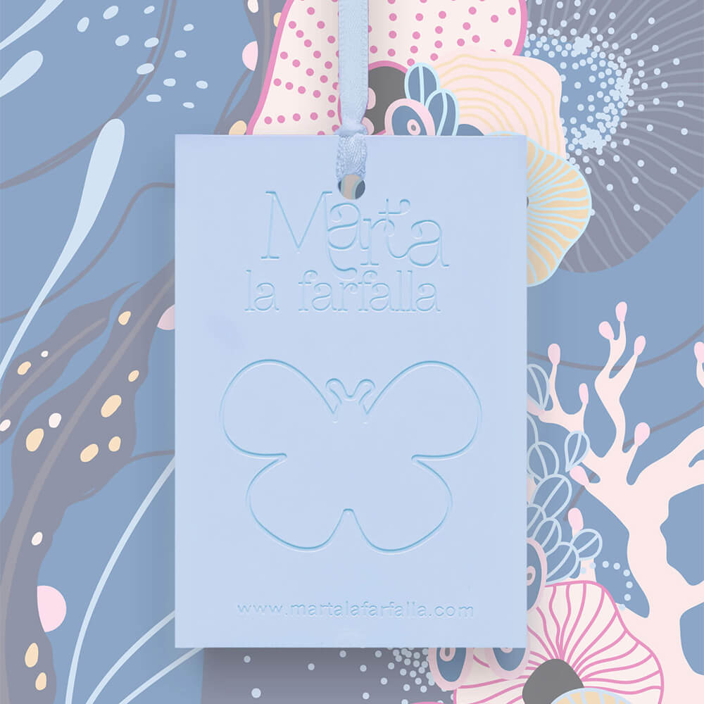Marta Card Silver Water - Mint and Lavender Perfumer for Drawers and Cabinets